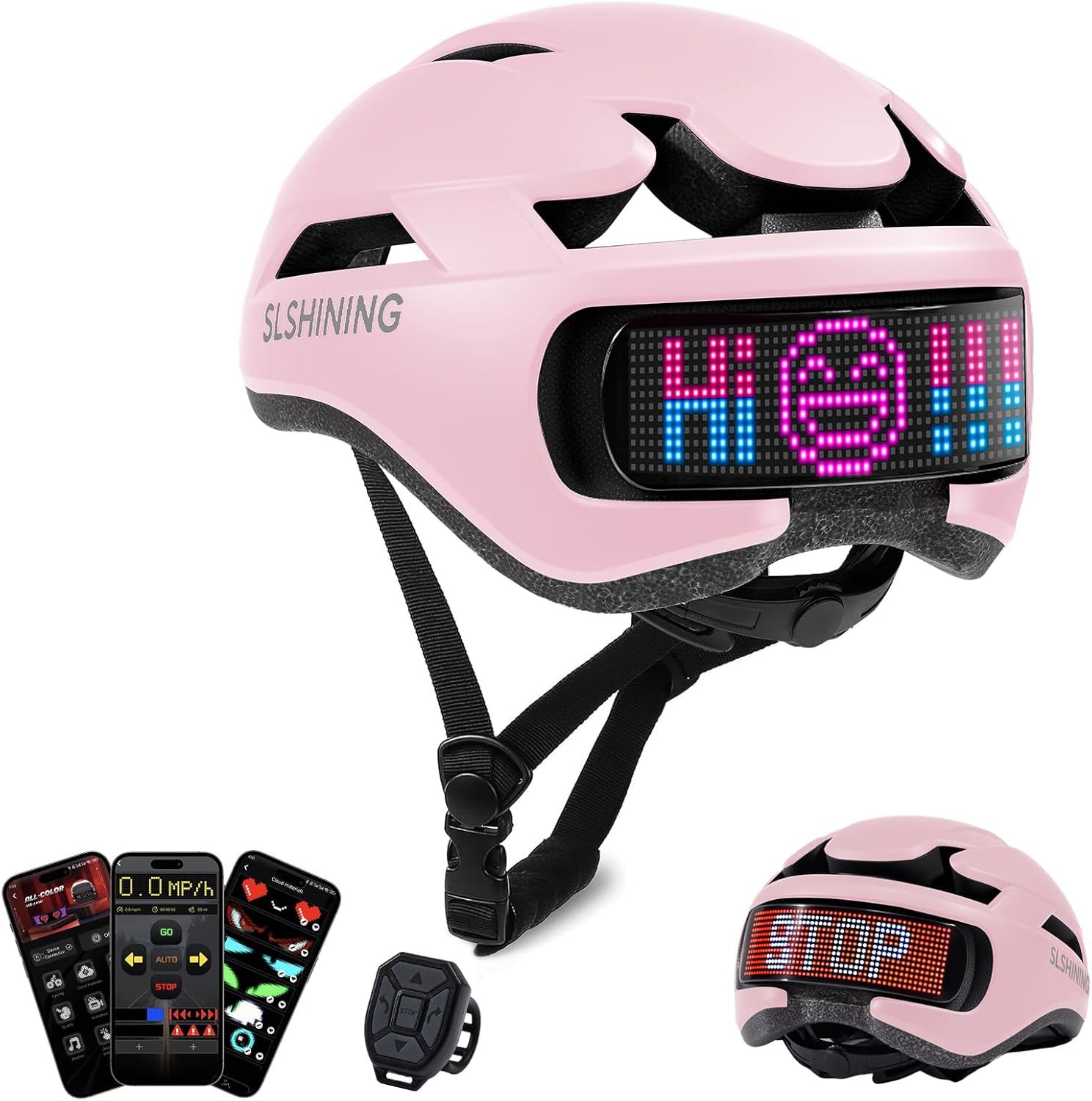 Bike Helmet, Bicycle Helmets with Gentle, 360° Excessive Visibility LED Show, Light-weight Adjustable Mountain Bike Helmet with Flip Indicators, Sensible APP Managed, Helmets for Adults, Youth, Males & Ladies