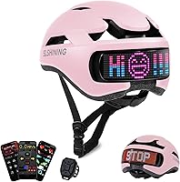 Vista 12 de Bike Helmet, Bicycle Helmets with Light, 360° High Visibility LED Display, Lightweight Adjustable Mountain Bike Helmet with Turn Signals, Smart APP