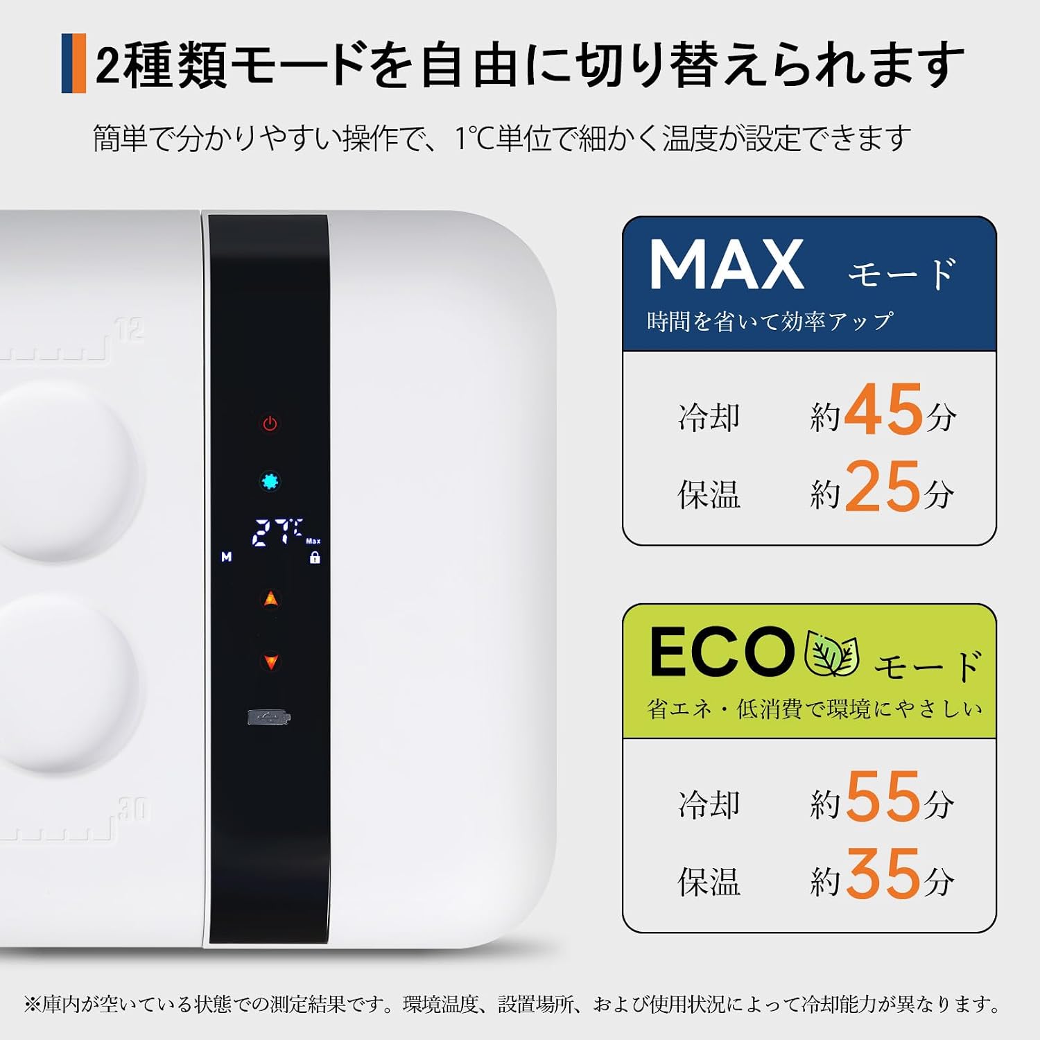Garvee 15L portable refrigerator showing connections for household AC power, car DC power, and an external portable power supply, along with a Type-C charging port.
