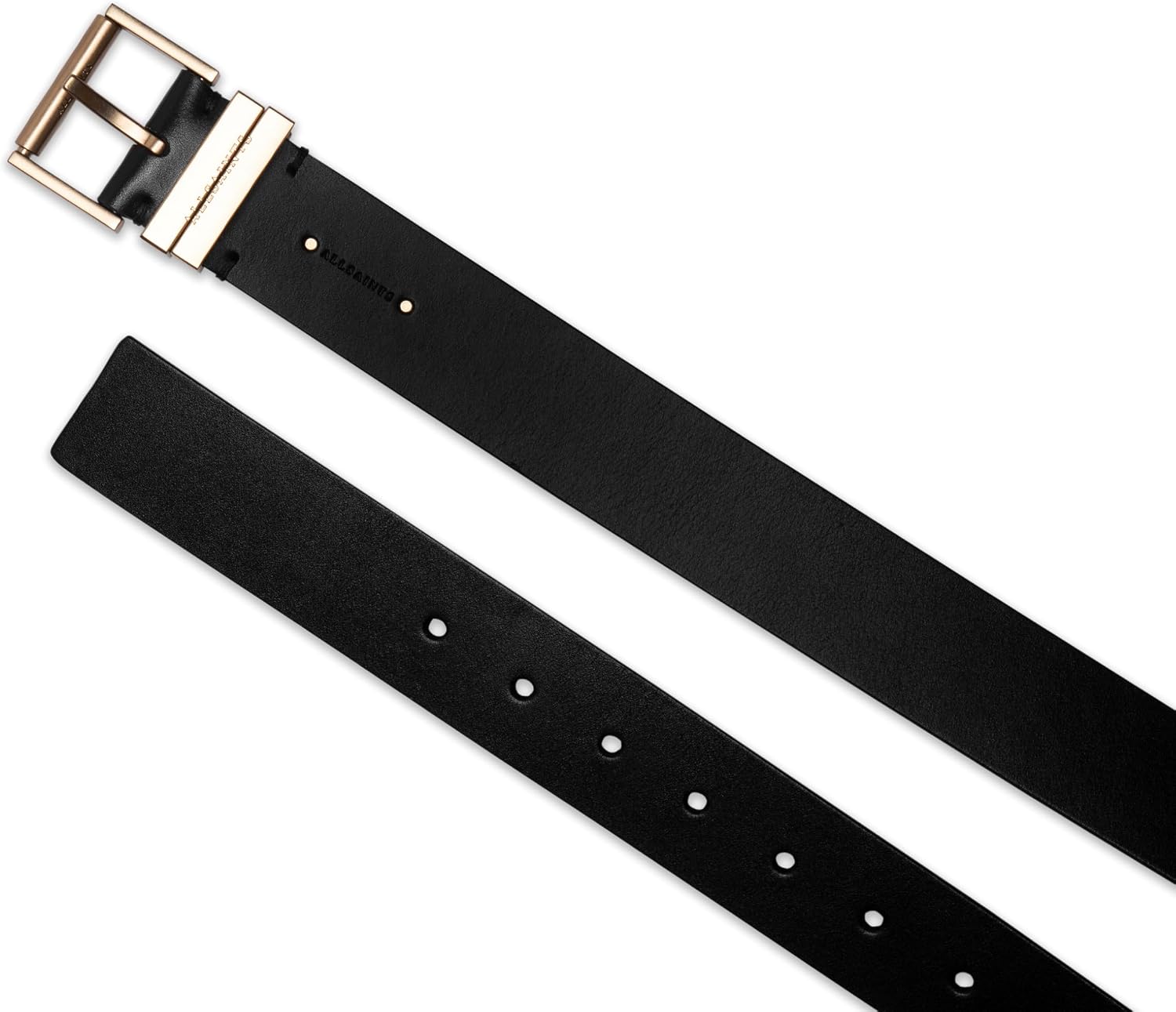 AllSaints Women's 1.5 Inch Belt with Metal Keepers