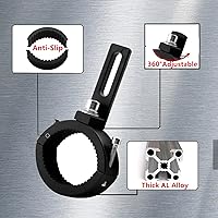 Vista 2 de Soportes de montaje para proyector de motocicleta, abrazadera de tubo de motocicleta negra, abrazadera de montaje de señal de giro, soporte de luz