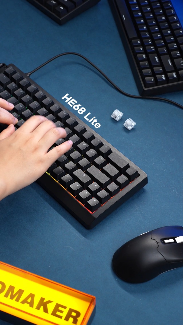 AULA MINI 60HE Teclado com interruor magnético Tri-mode Gatilho