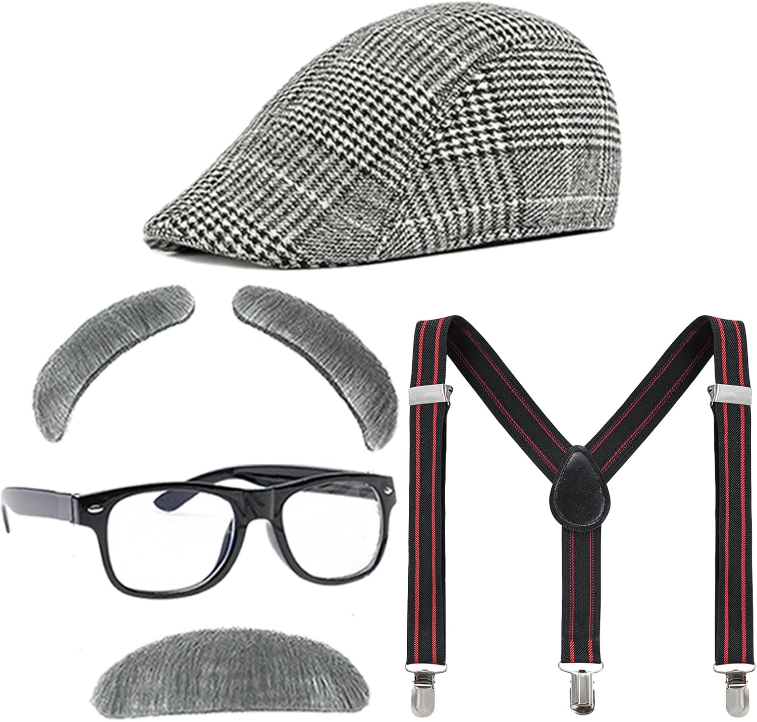 ZeroShop Old Man Costume for Kids, Hats with Shirts 100th Day of School Grandpa Old Person Dress Up Outfit for Boy - Image 3