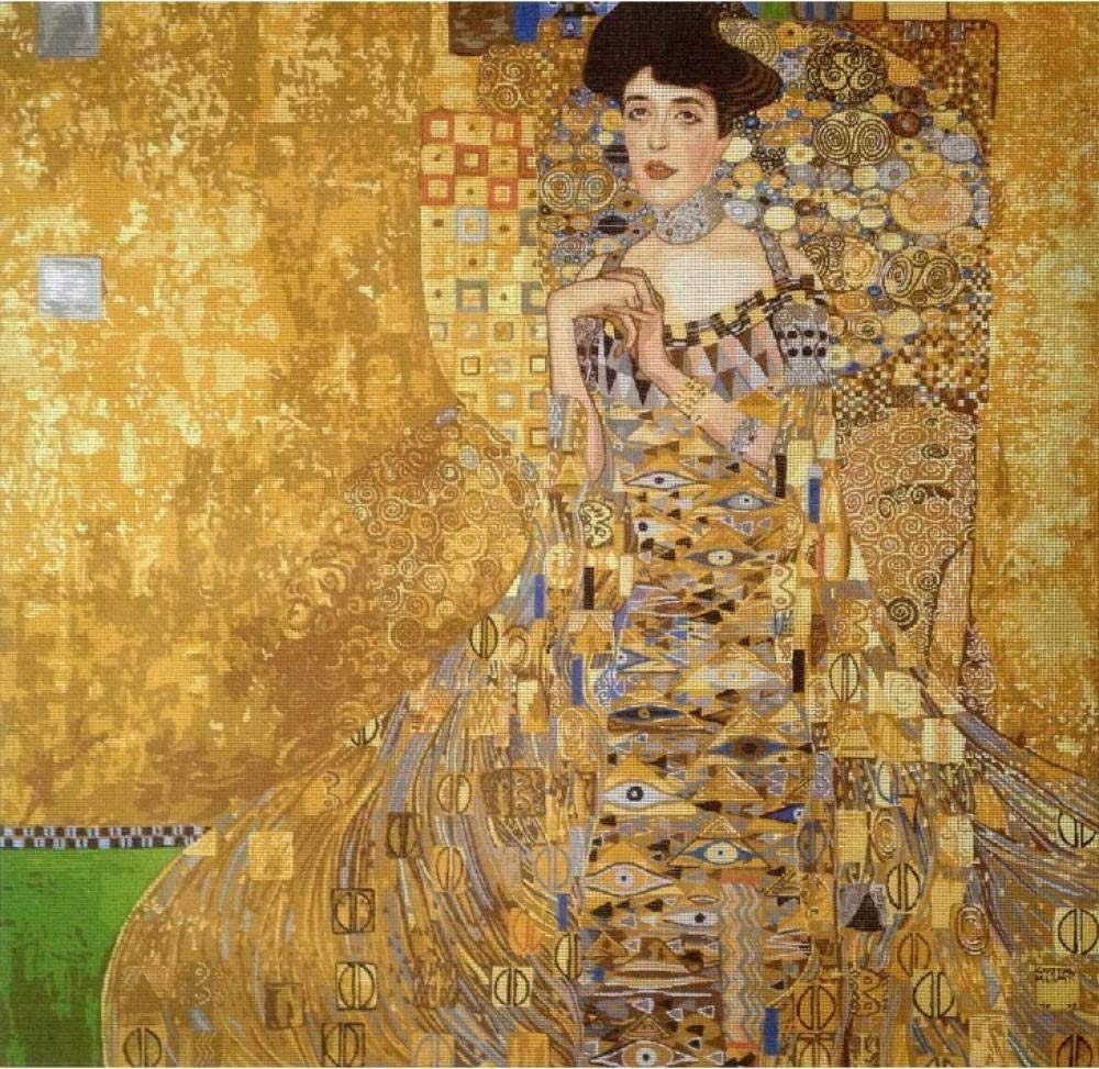 Point de Croix Kit Broderie Tapisserie Toile Codée Facile Femme Jaune