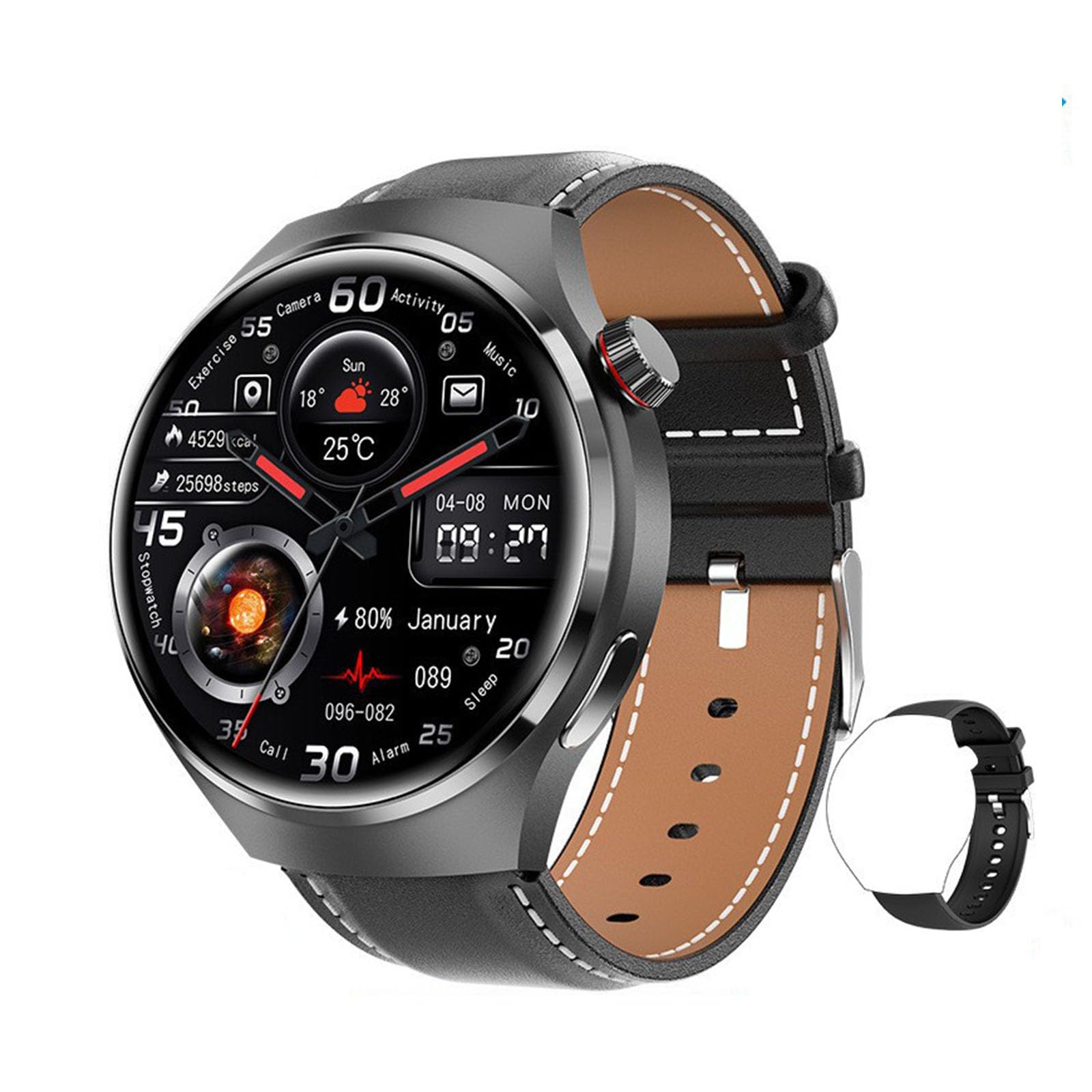 Reloj Inteligente, Pantalla Grande HD De 1,6", con Rastreador De Actividad Física, Llamadas Bluetooth, Monitoreo De Salud, Control De Acceso NFC, Smartwatch Deportivo Resistente Al Agua IP67,D