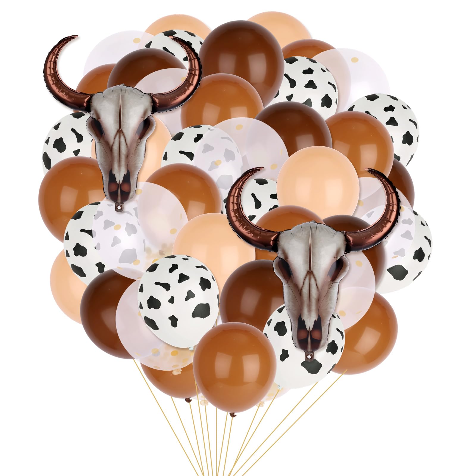 Fukaisu 2pcs Longhorn Cow Balloons