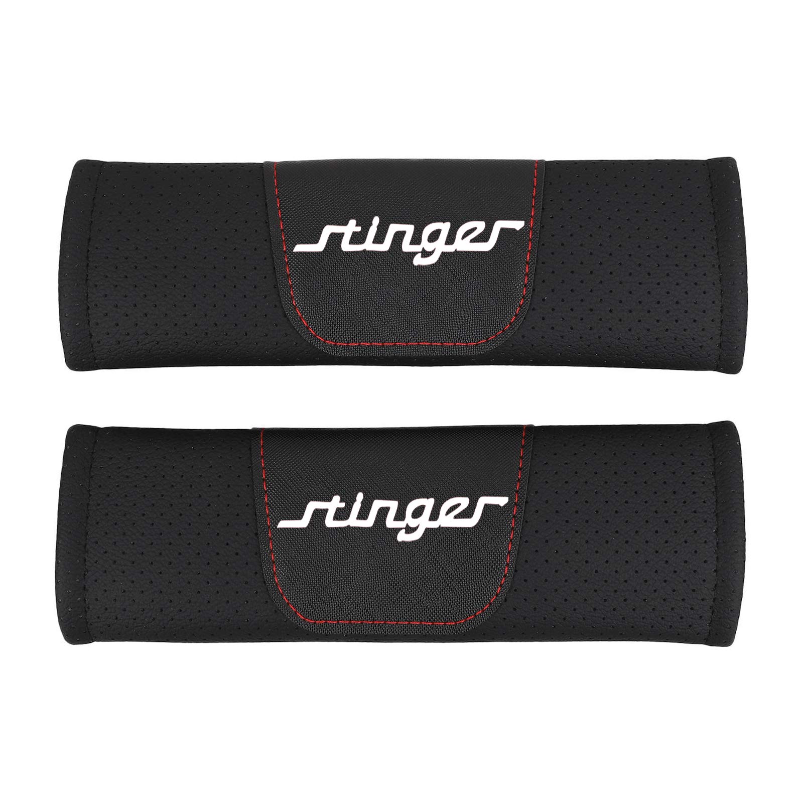 2 Pcs Car Seat Belt Pad for Adults Shoulder Pad Belt Strap Covers Compatible for Kia Stinger (White)