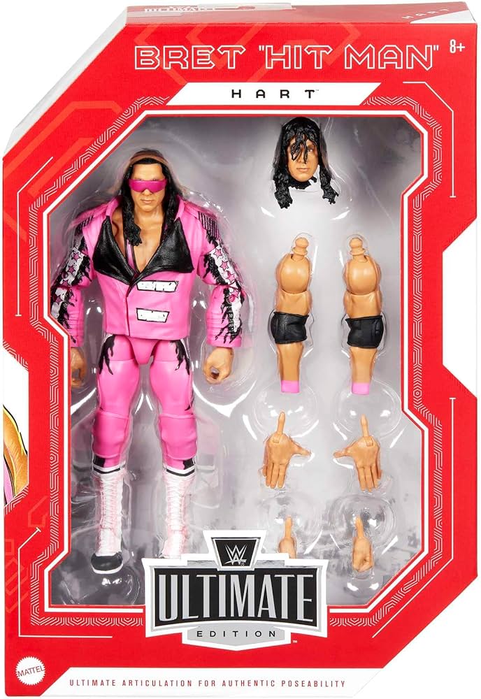 Amazon.com: WWE Ultimate Edition Action Figure Bret “Hit Man” Hart