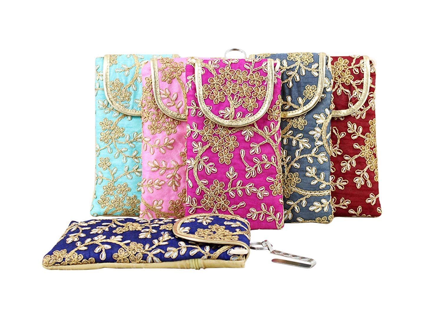 Embroidered Vintage Mobile Potli Pouches for Women, Potli Bags for Return Gifts, Potli Purse for Ladies, Shagun Potlies for Home Functions Pack of 5 (B0BGS436GL) Amazon Price History, Amazon Price Tracker
