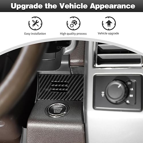 Miniatura 10 de CheroCar para F150 Cubierta de consola central, panel interior, accesorios de decoración para Ford F150 2015-2020, rojo..