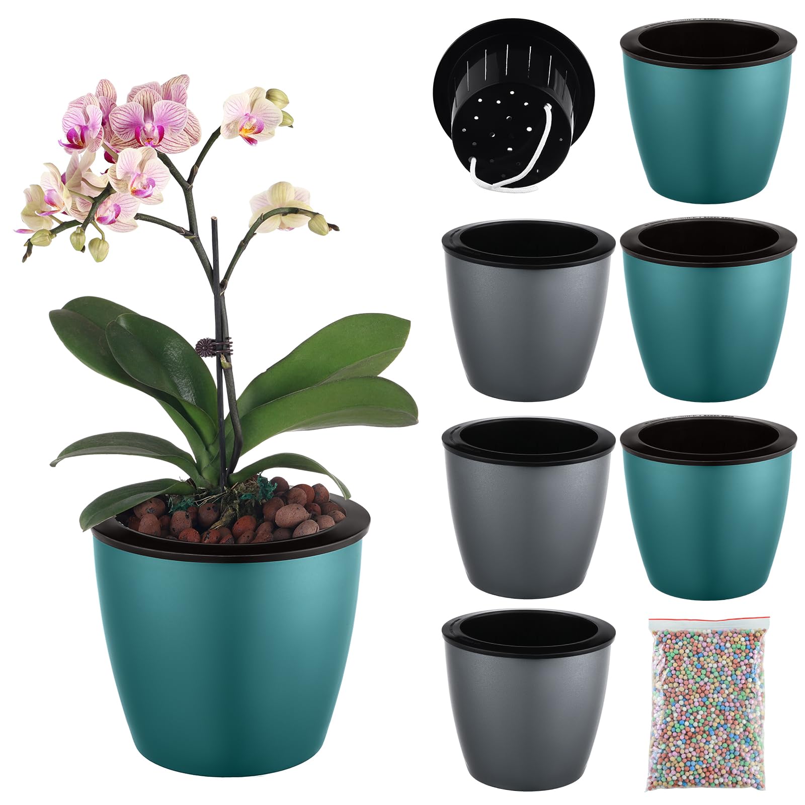 Snapklik.com : Planterhoma 6.7 Inch Self Watering Pots For Indoor ...