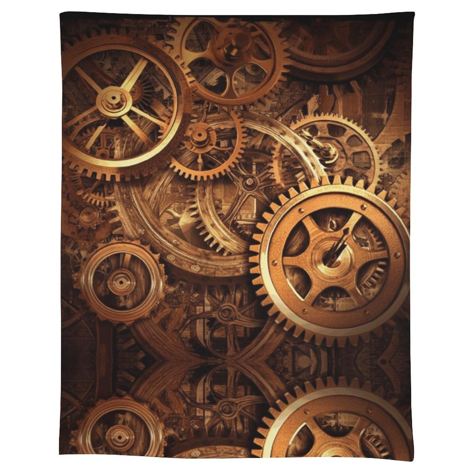 Nappe de table imprimée steampunk engrenages lavable en tissu décoratif