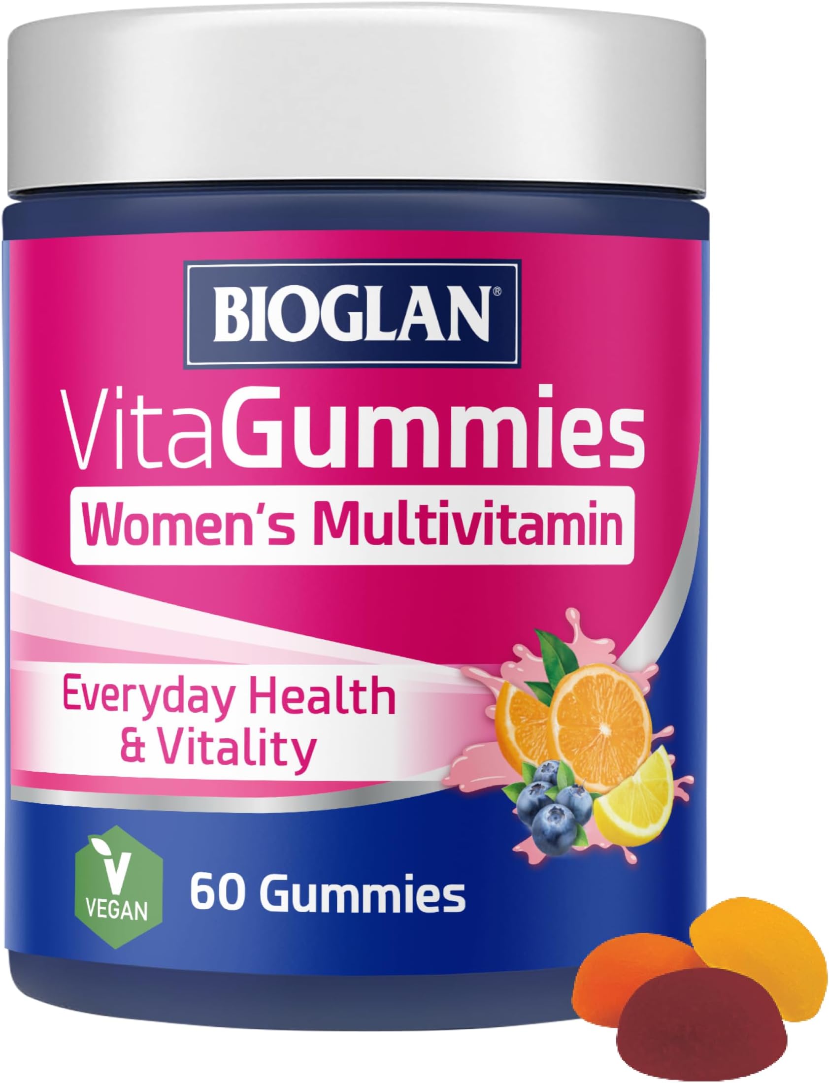 Women's VitaGummies Multivitamin | Vegetarian-Friendly | 60 Chewy Supplements | 3 Delicious Flavors | Essential Vitamins and Minerals | Support Immune System, Energy and Overall Health