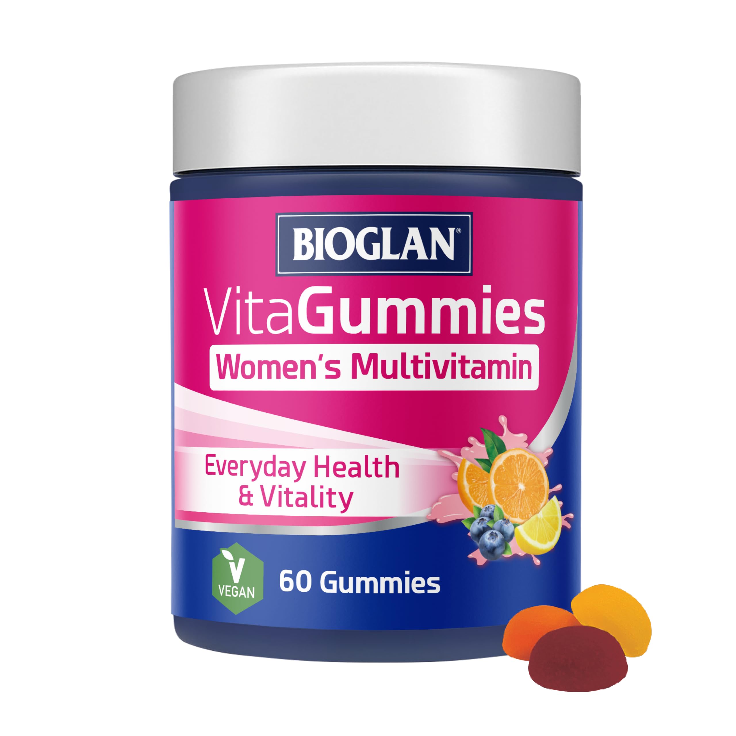 Bioglan Vitagummies Womens, Vitamin C, Vitamin D, Vitamin E, Niacin, Folic Acid, Zinc - 60 Gummies
