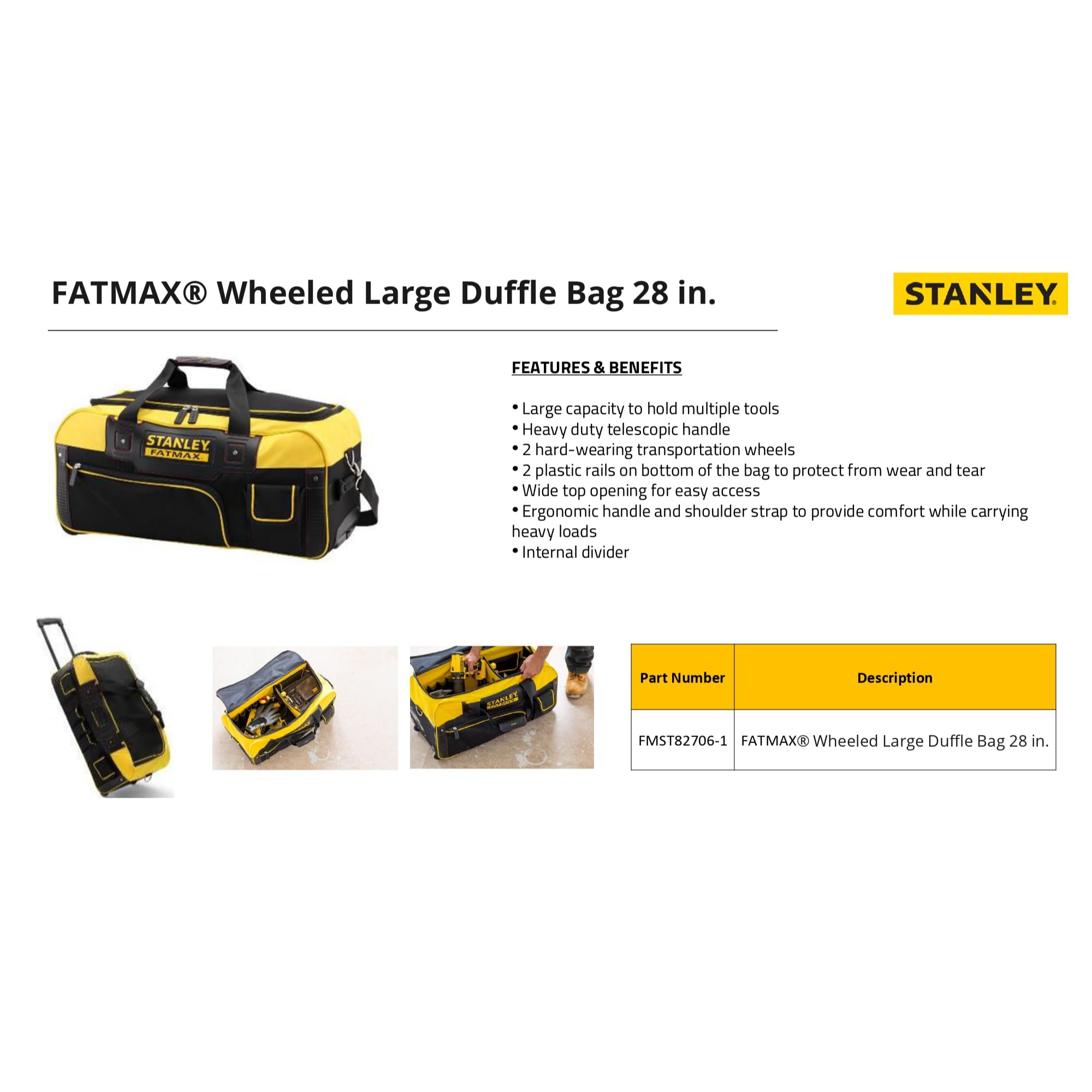 STANLEY FATMAX FMST82706-1 - Bolsa para herramientas con ruedas
