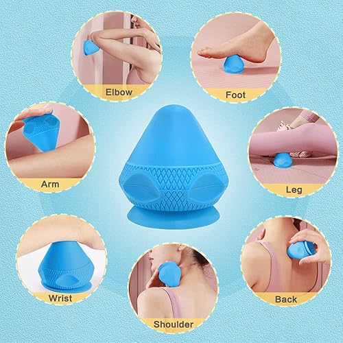 Miniatura 5 de Bola de masaje de punto de gatillo Removedor de nudos de hombro, músculo trasero, bola de masaje montada en la pared, bolas de presión de tejido