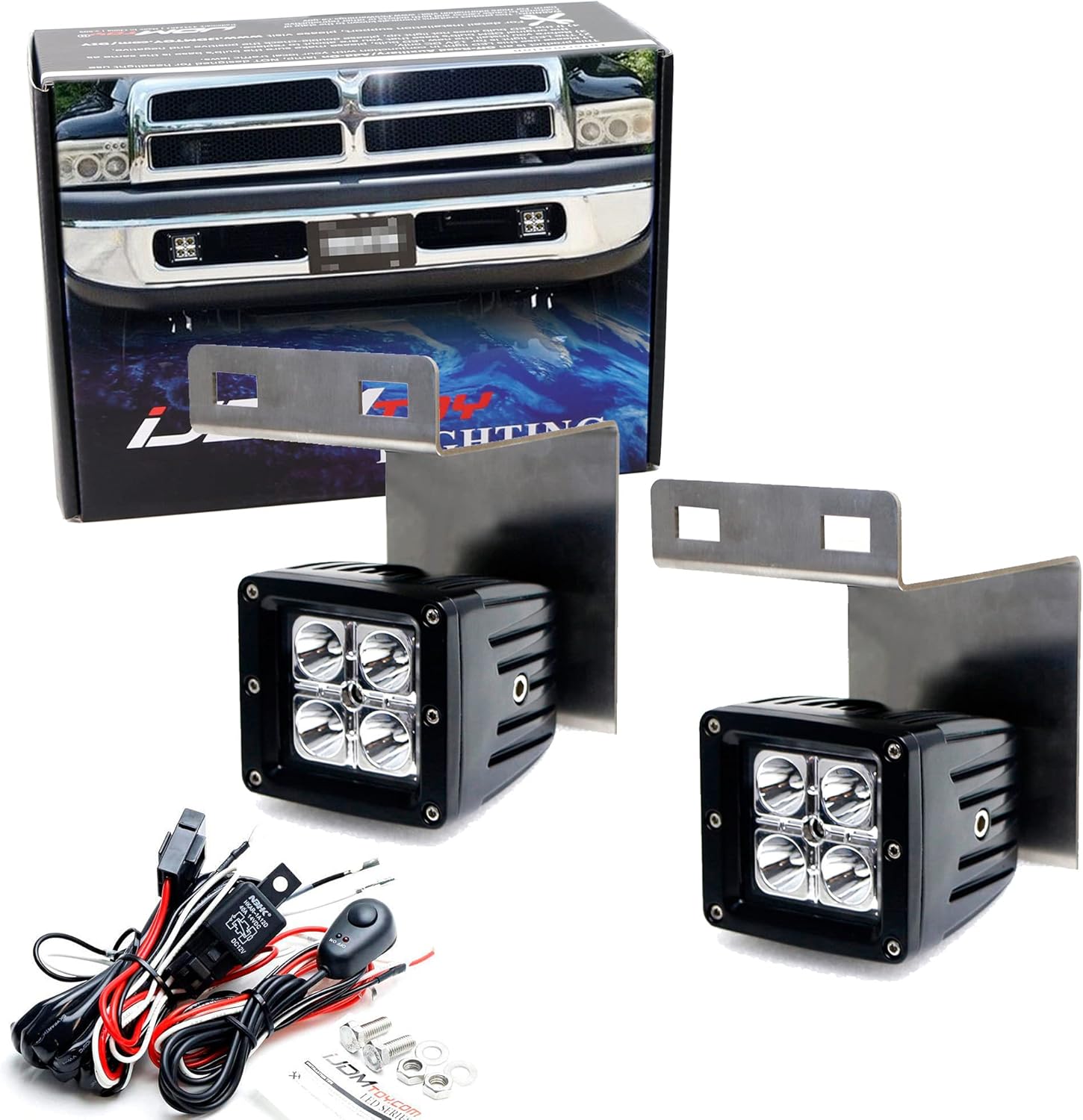 iJDMTOY 3" LED Pod Fog Light Kit Compatible with 199401