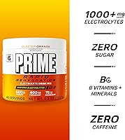 Vista 4 de Prime Rapid Rehydration Electrolyte Powder, Glacier Orange, Sugar Free Hydration Drink Mix with Sodium, Potassium, Magnesium & B Vitamins to