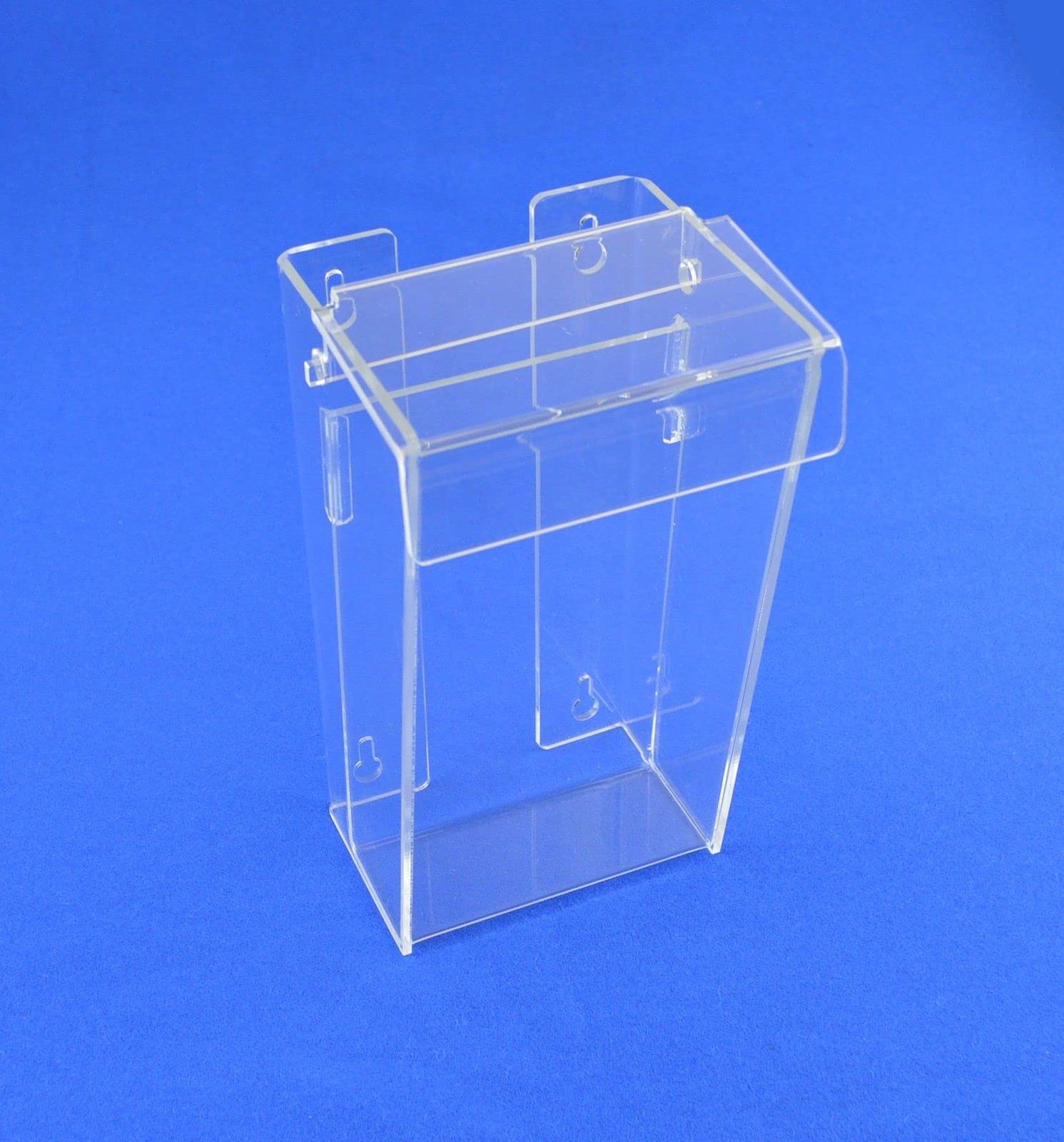Pos Display Shop Clear 1/3Rd A4 (Not A4) Acrylic Outdoor Wall Mount Offer Leaflet Brochure Map Holder Dispenser With Lid - Lds4450