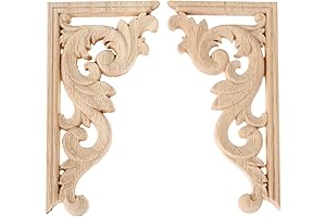 MUXSAM Wood Carved Appliques Corners for Doorway Corner Decor
