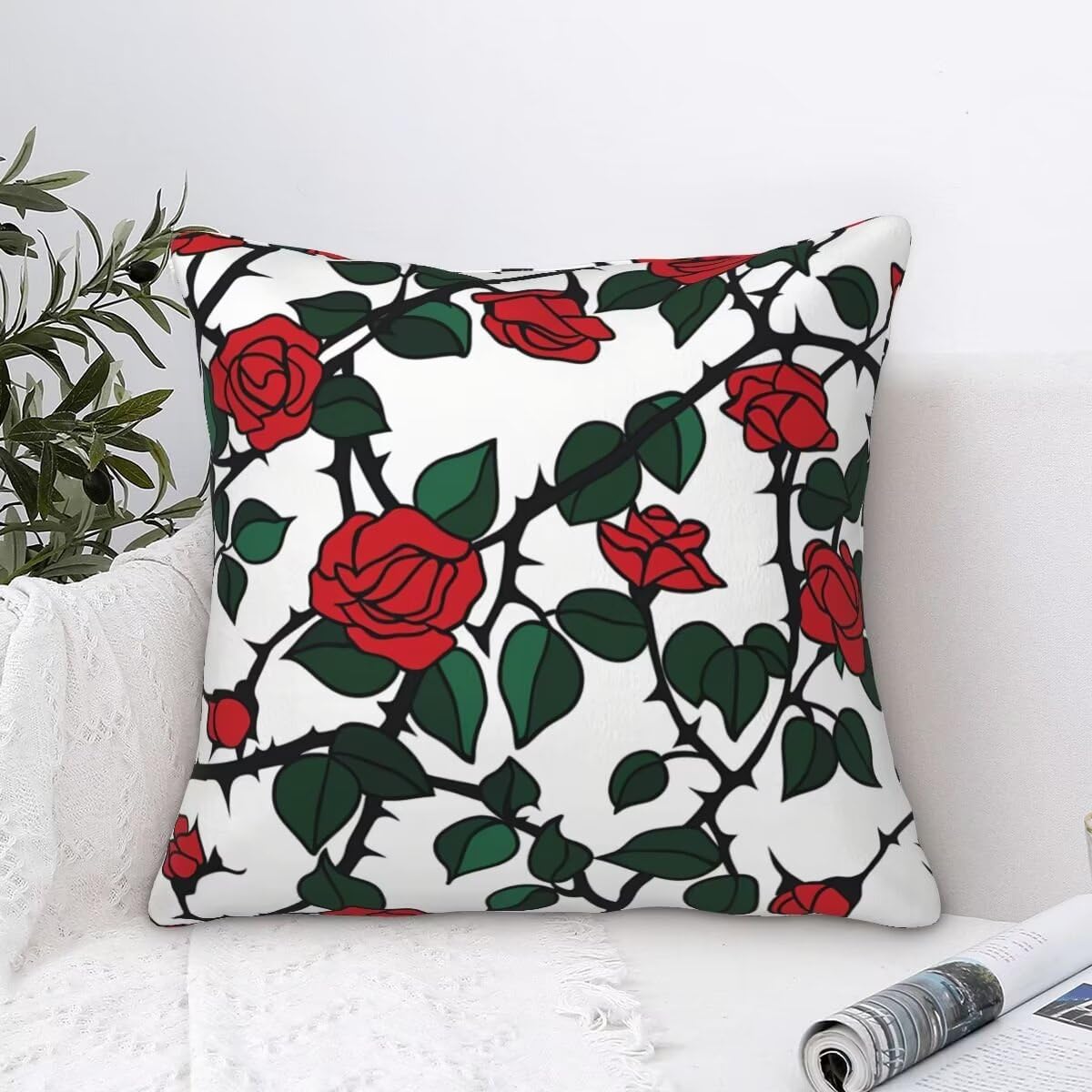 Coussin Canape Géométriques Housse Coussin 45X45 Bleu Coussin Lin Décoratives Housses,Pour La