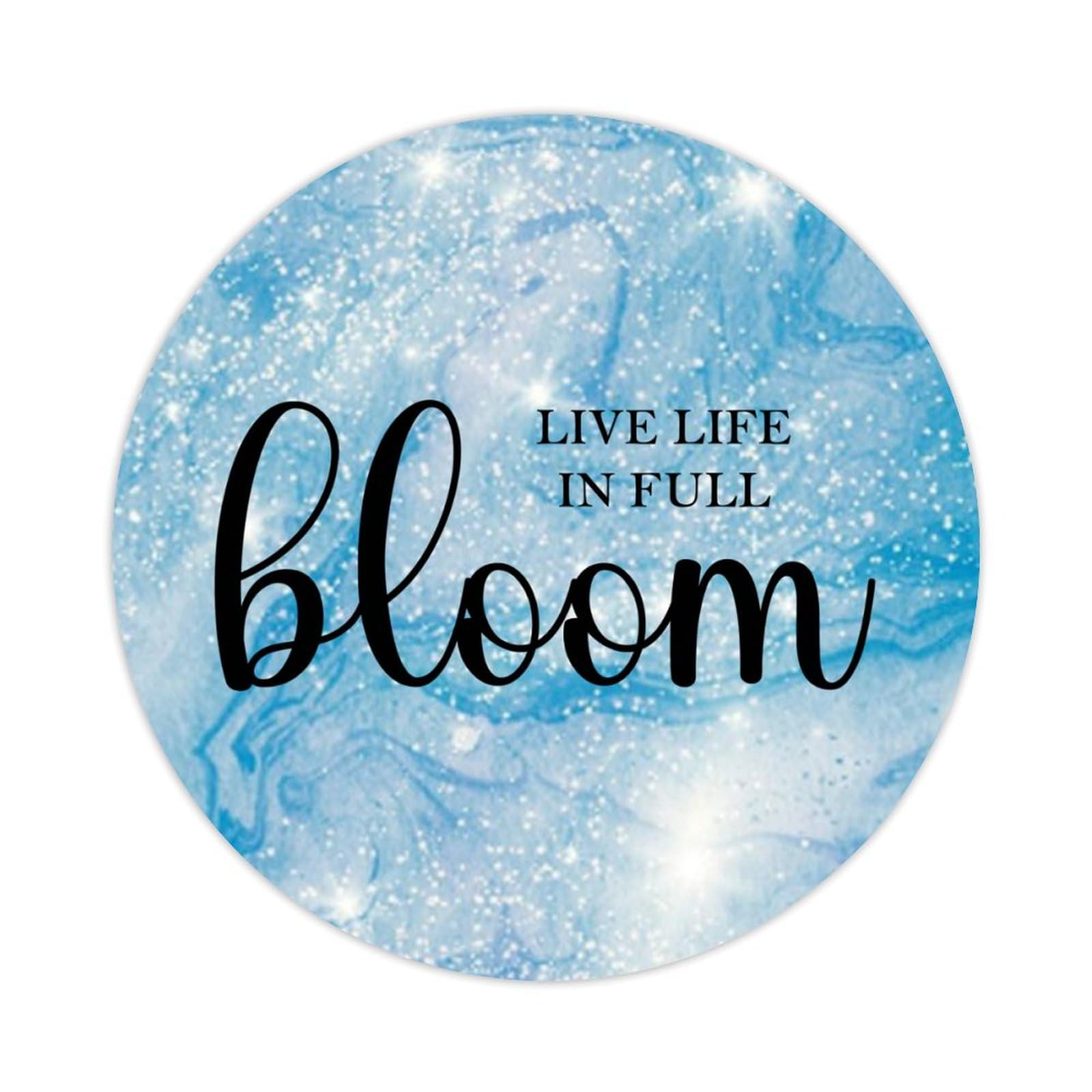 Live Life in Full Bloom Round Label Stickers 100pcs Bible Verse Quotes Saying Circle Decals for Water Bottle Luggages Laptop Computer Envelopes Seals Card Boxes 1.5in