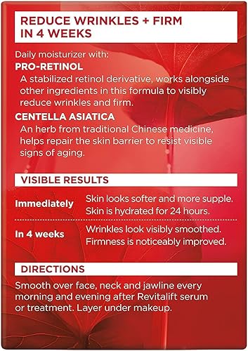 Miniatura 3 de L'Oreal Revitalift Crema hidratante antiarrugas y reafirmante para rostro y cuello, 1.70 onzas