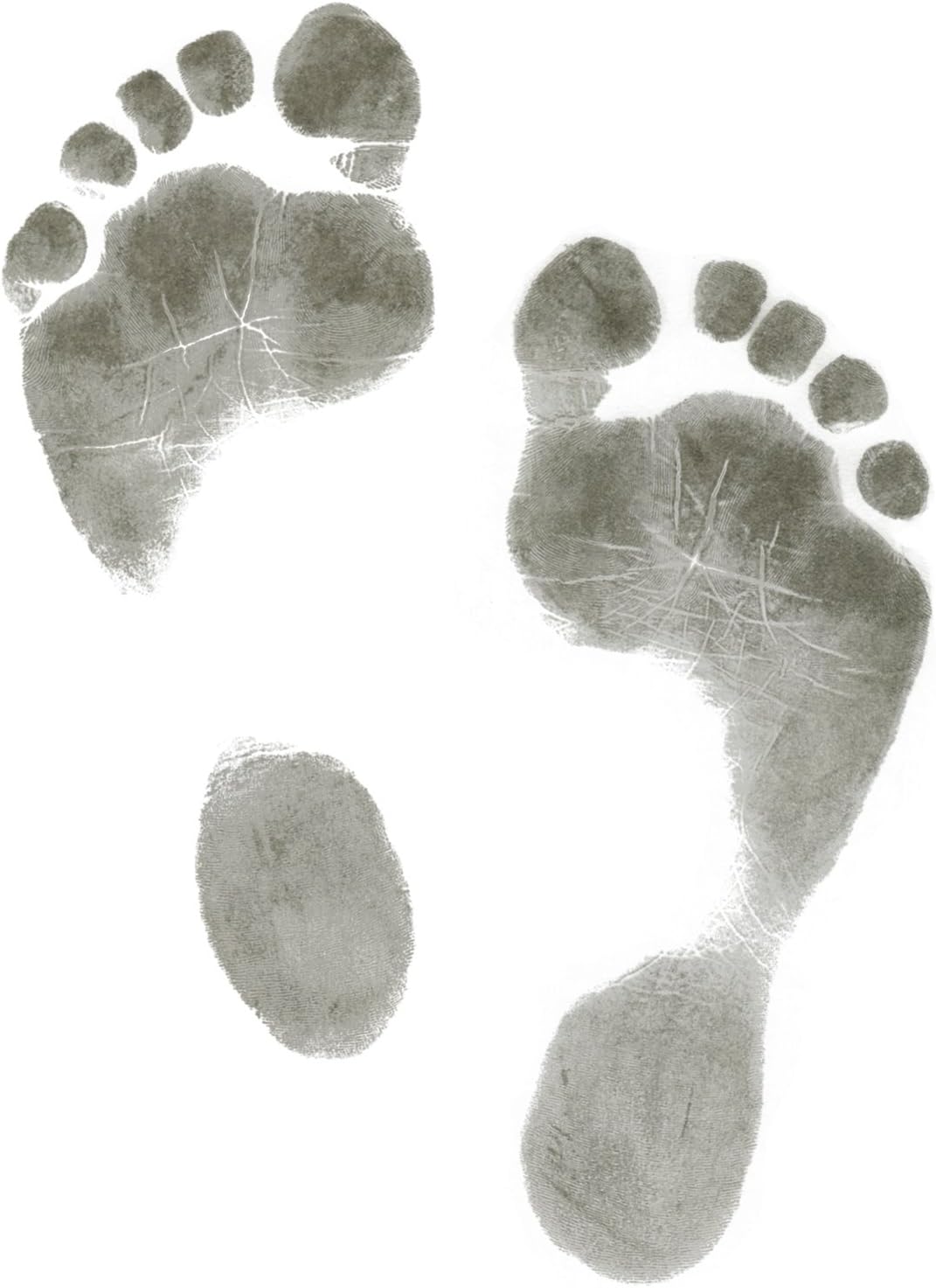 Baby Safe Inkless Footprint Kit | Black | 0-3 Months | max 8 Prints on Any Paper | Magic Footprint Standard (Paper Color: White)