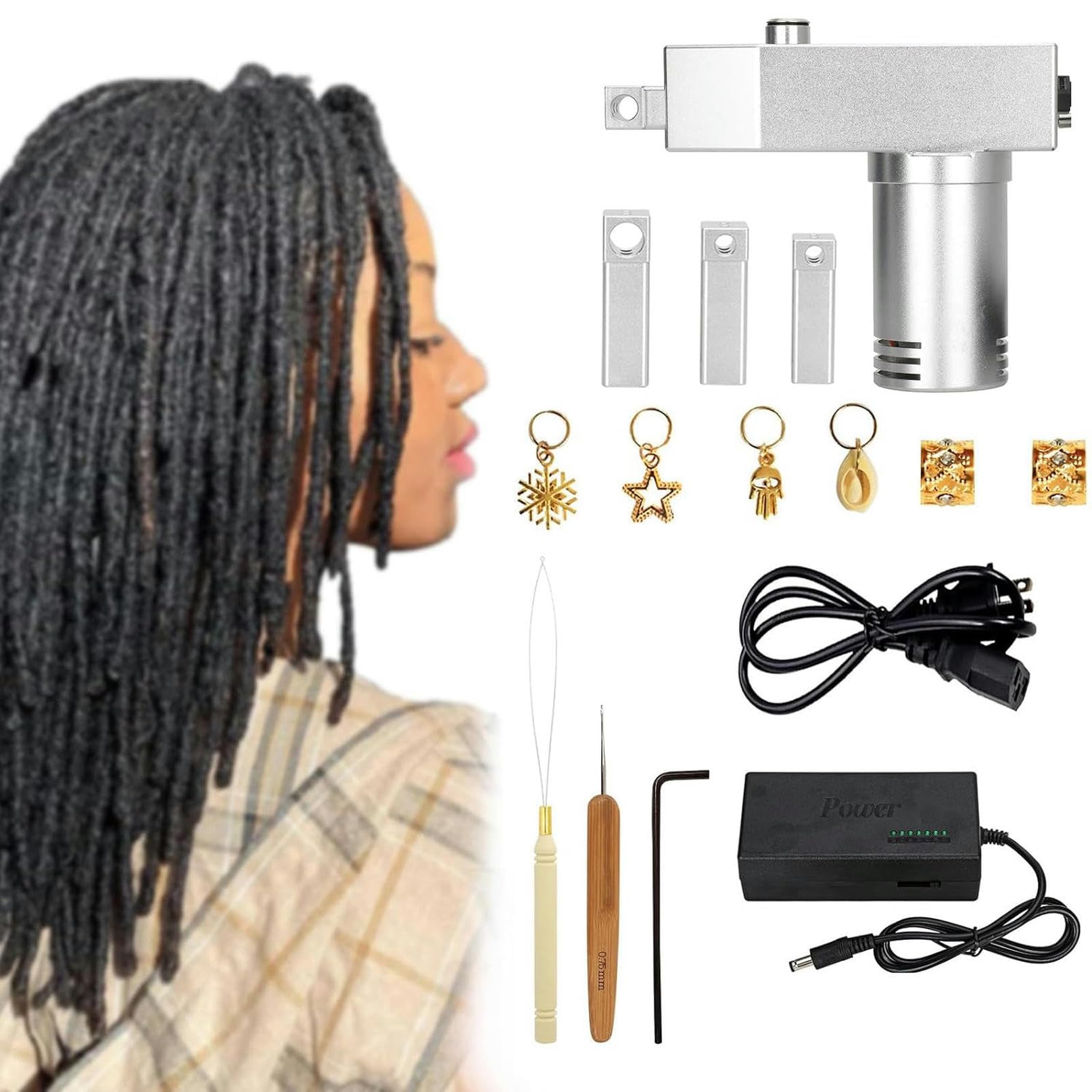 Fabricant de dreadlocks instantané électrique pour extensions rapides 6-10 mm