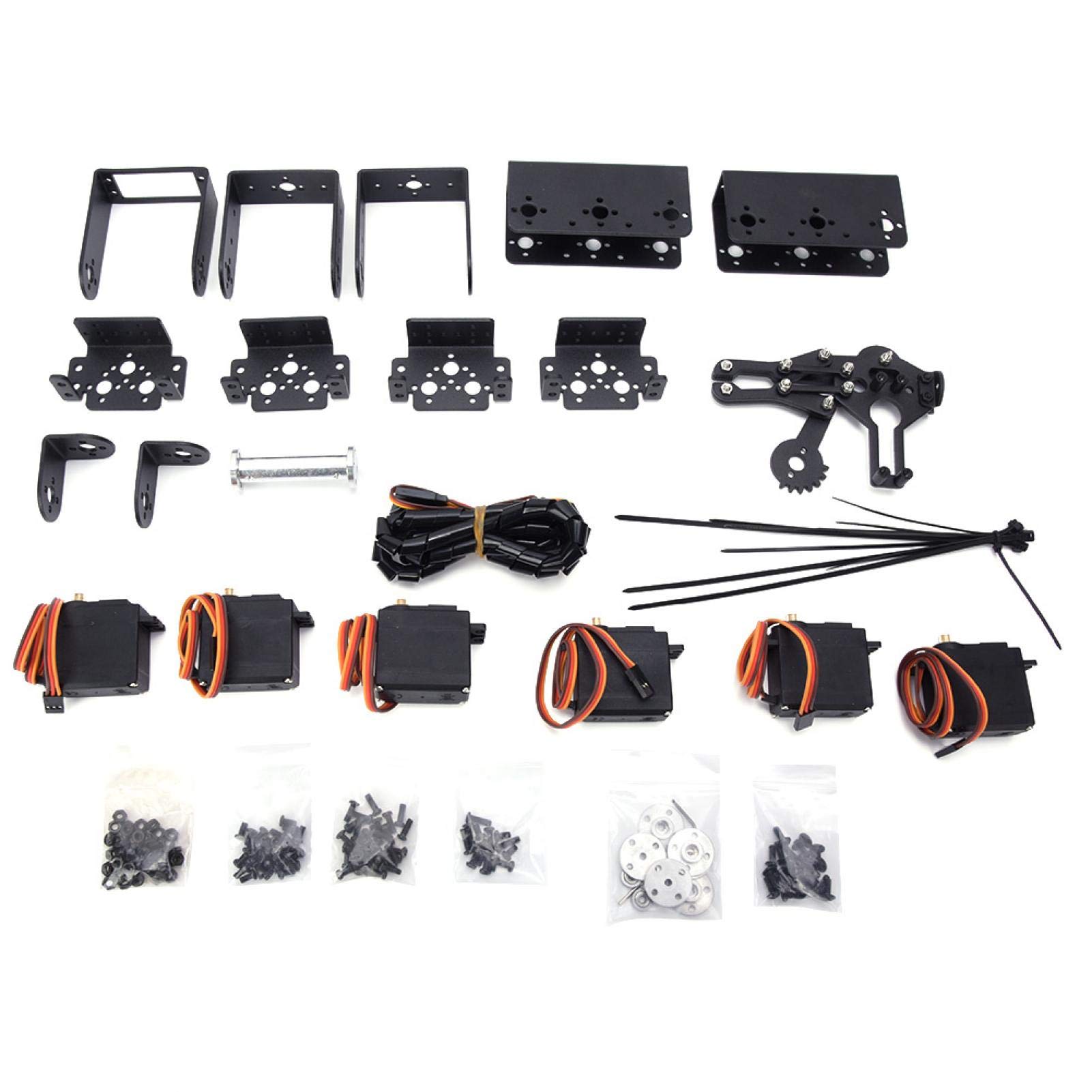 Brazo de Robot Industrial, 6DOF Kit de Garra de Abrazadera de Brazo mecánico de Robot Manipulador de DOF Piezas de Robot Industrial para enseñanza universitaria Producción IDY.