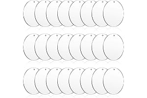 24 Packs 4" Acrylic Keychain Blanks for Crafts and DIY