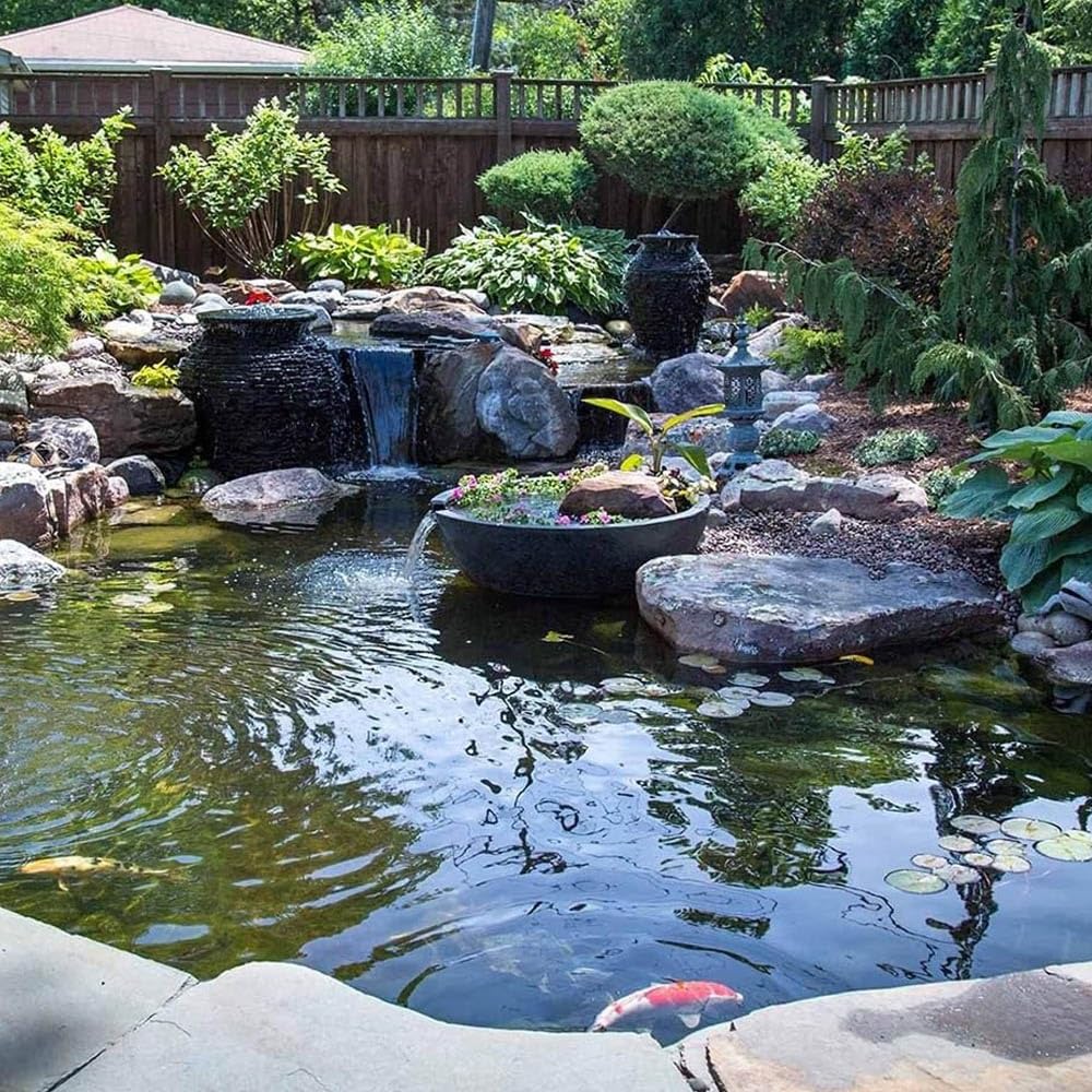 Rivestimento per laghetto, 3 x 5 m, membrana resistente da 0,12 mm, per laghetti, cascate e giardini acquatici, pellicola flessibile per laghetti, progetti fai da te