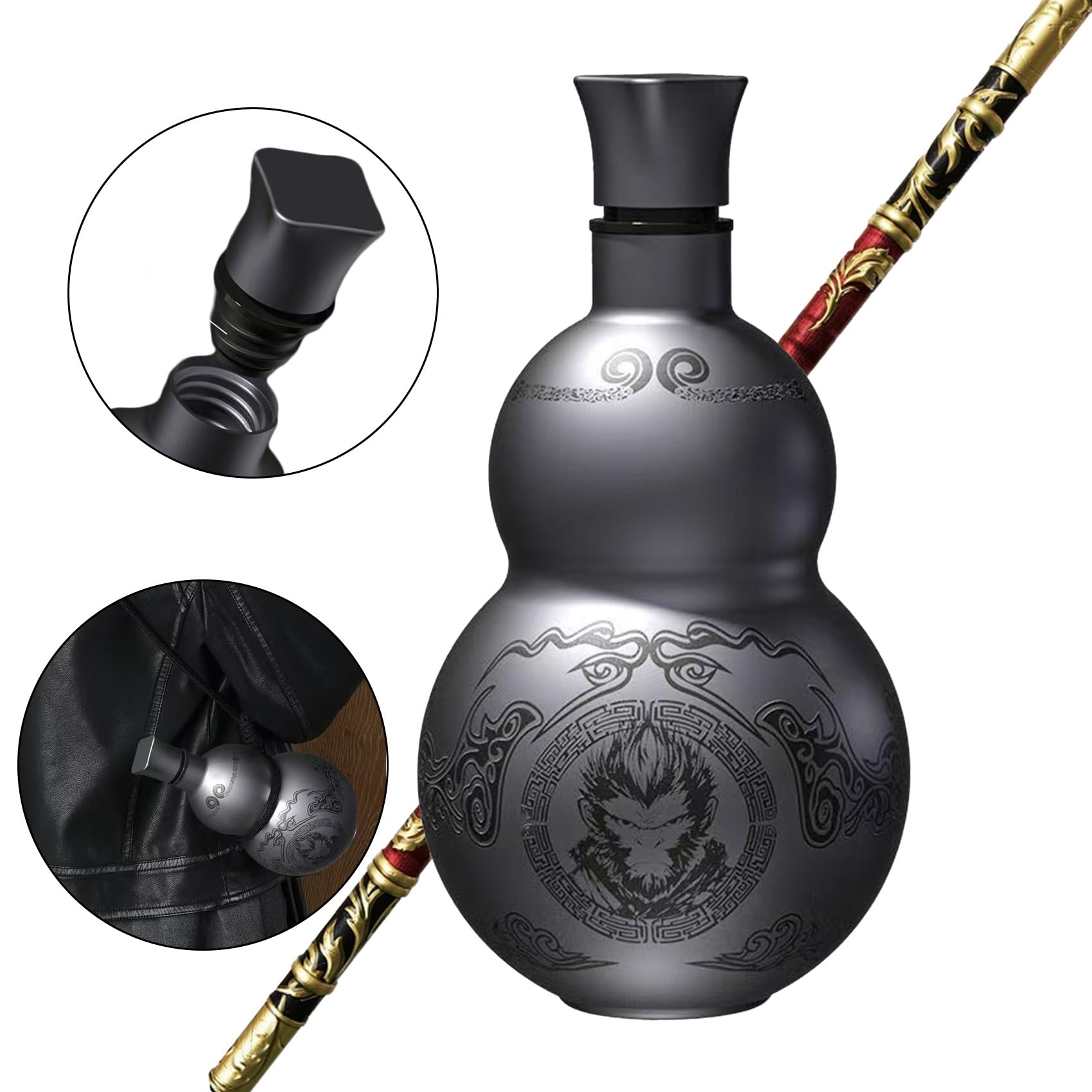 アイドル [2024 DALMAJUNG] Gourd Bottle & Cup Set Amazon.com: nurdewn Stainless Steel Gourd Water Bottle 16.9oz