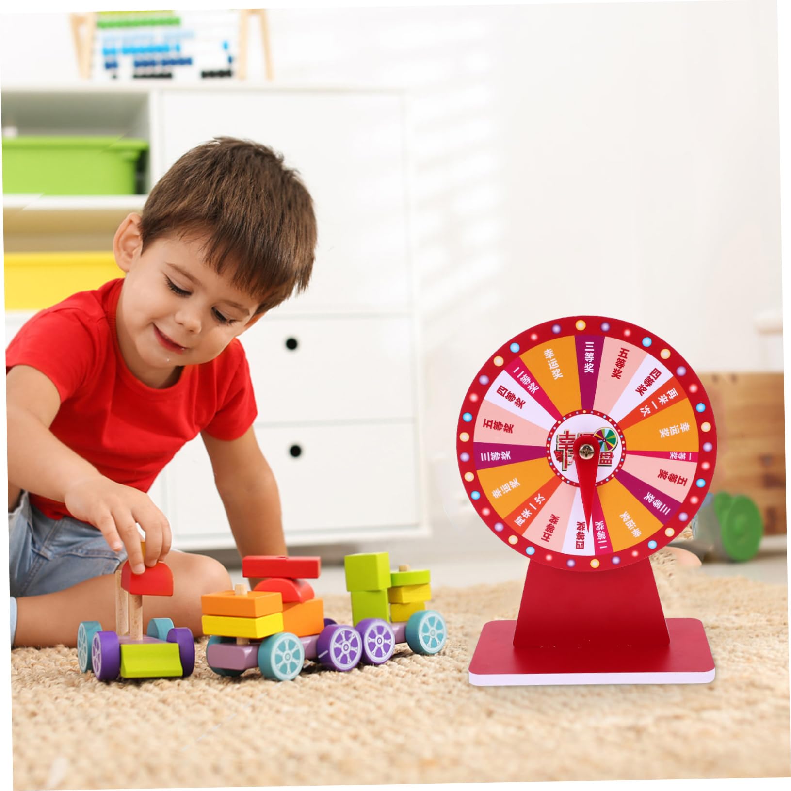 COOLHIYA Lightweight Smooth Game Lucky Draw Wheel for Parties Meetings and Carnivals Sturdy Plastic Construction