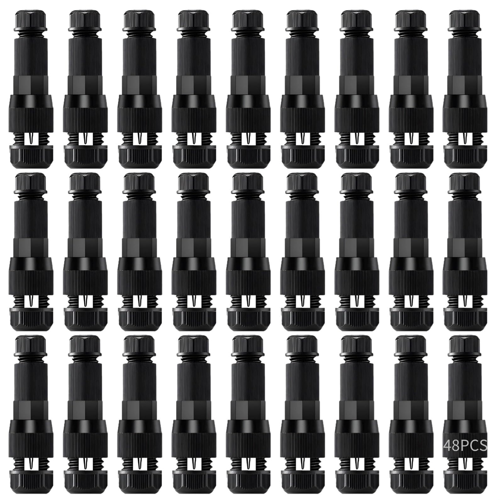 PONDON Lot de 48 connecteurs de fils d'éclairage paysager, sans bande ni torsion, 3,8 x 1,5 cm, connexion rapide