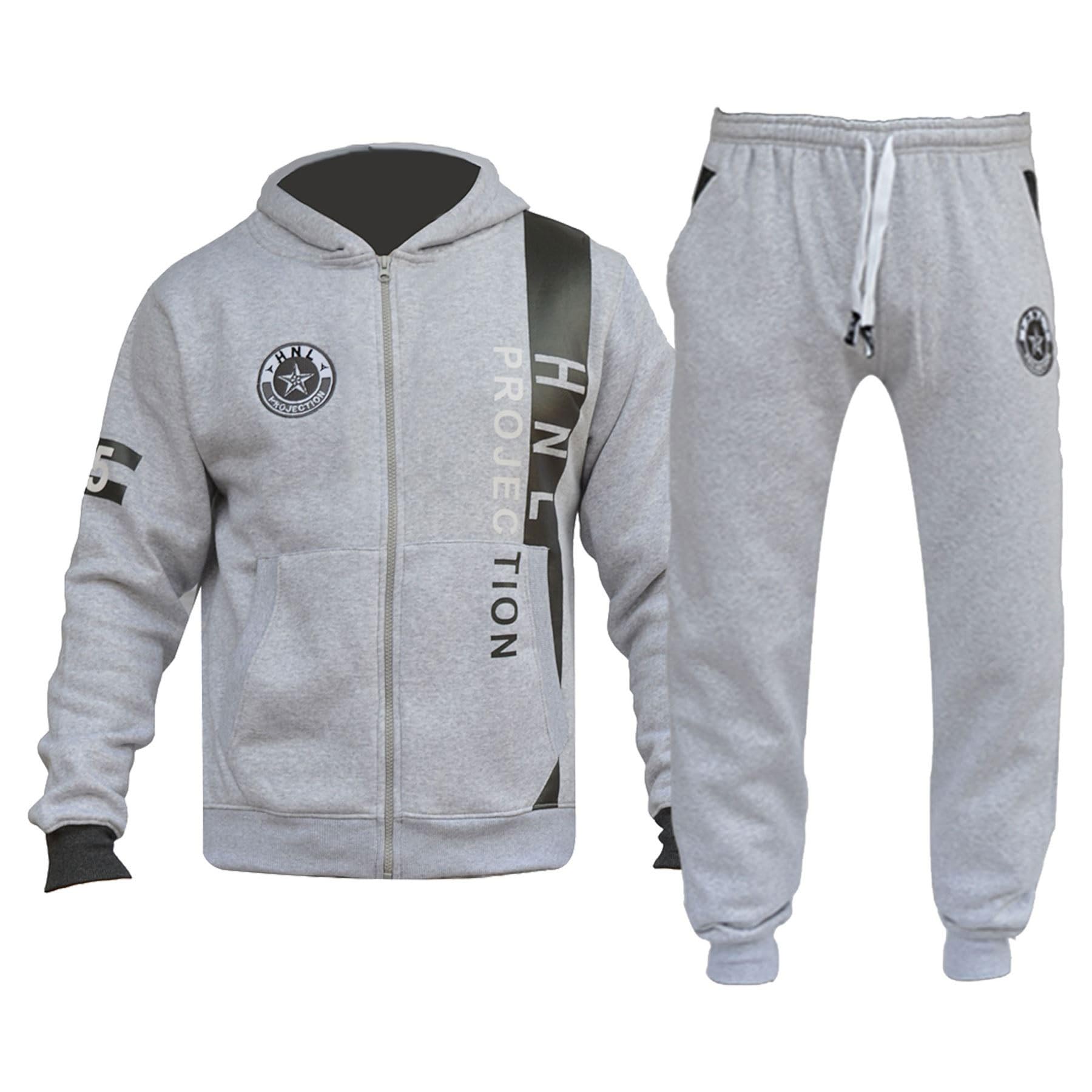 A2Z 4 Kids® Dzieci chłopcy dziewczęta dres treningowy HNL projekcja nadruk szary i czarny bluza z kapturem i dół dres do joggingu spodnie nowy wiek 7 8 9 10 11 12 13 lat