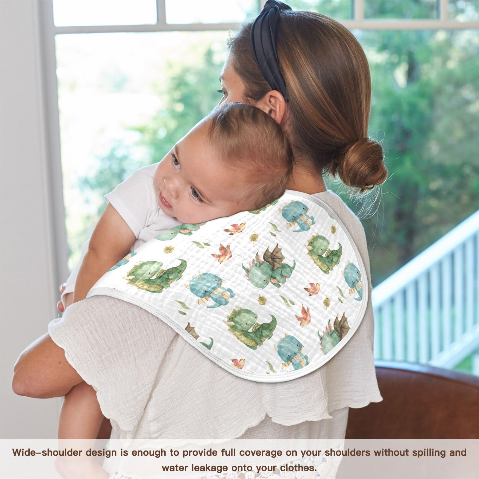 Burbuja Cute Dragon - Paños de muselina para eructos para bebés, trapos de algodón suaves y absorbentes para recién nacidos, niños y niñas, paquete de 2