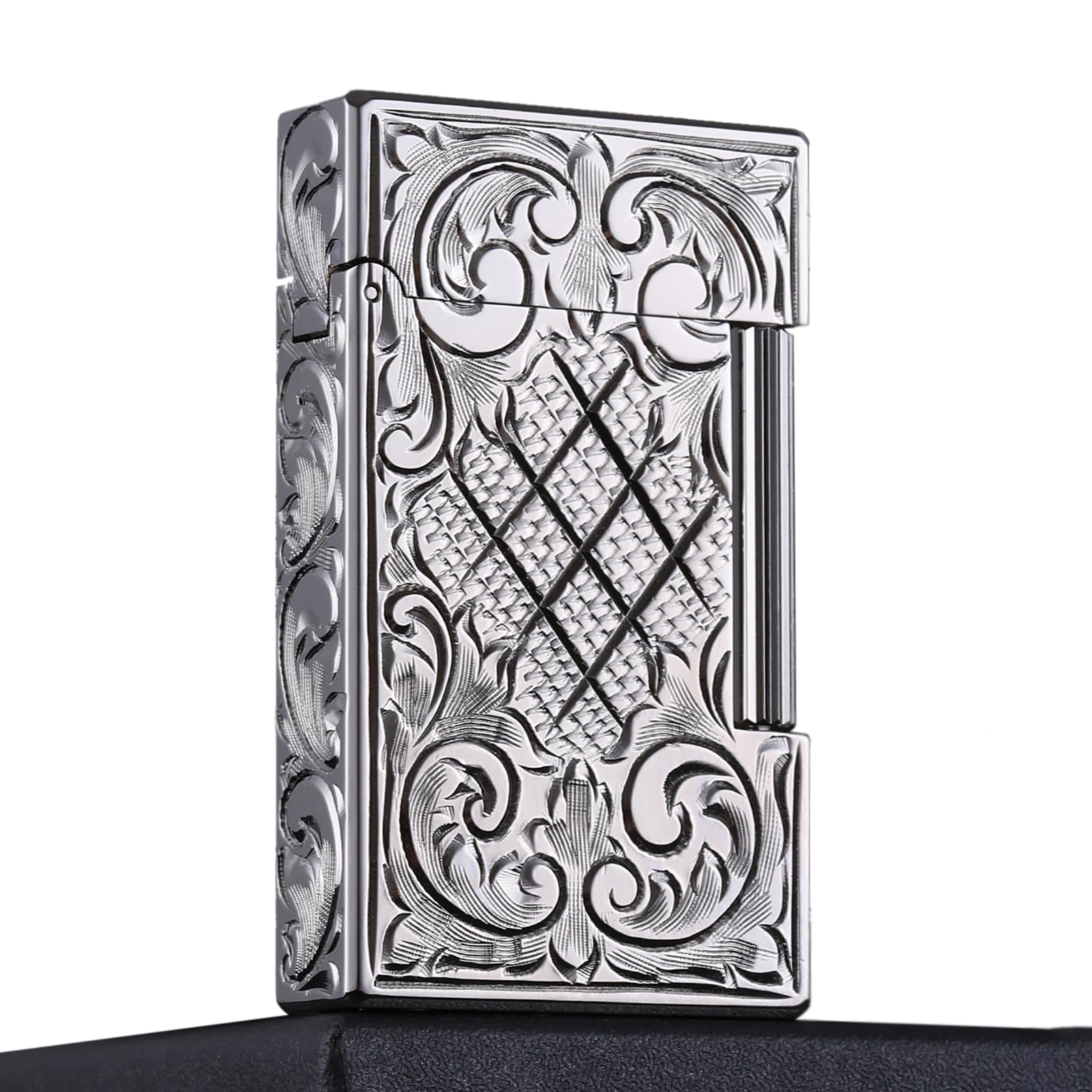 Briquet de collection vintage au butane, le cadeau idéal sculpté pour homme