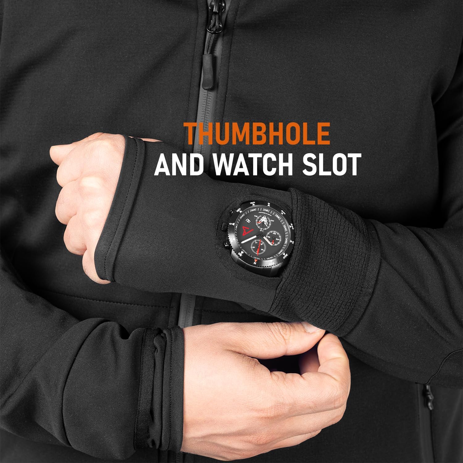 ACE Jackal Softshell Jacket - Tactical Outdoor Jacket for Airsoft & Paintball - Water-Repellent Softshell Layer - Black - 3XL