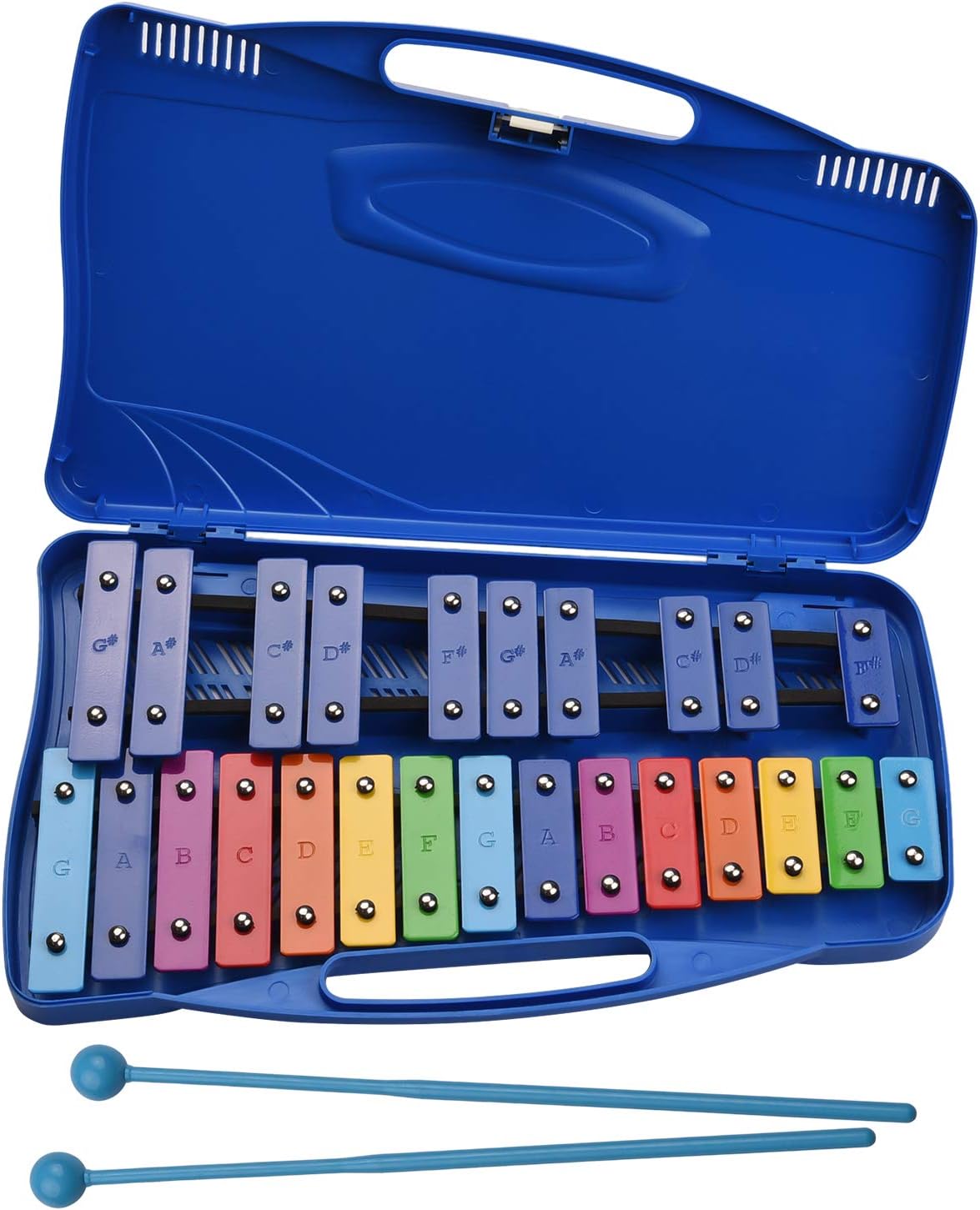 Kid's 25 Notes Hand Knock Xylophone with 2 Mallets & Case