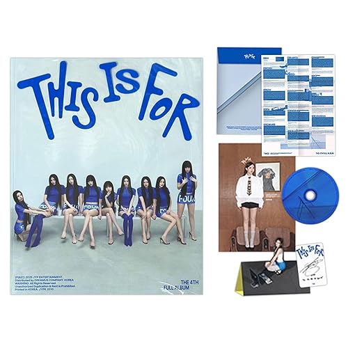 TWICE - The 4th Full Album THIS IS FOR THIS Ver. Photobook + PVC Cover + Folded Poster R + Mini Paper Standee + 5 Extra Photocards