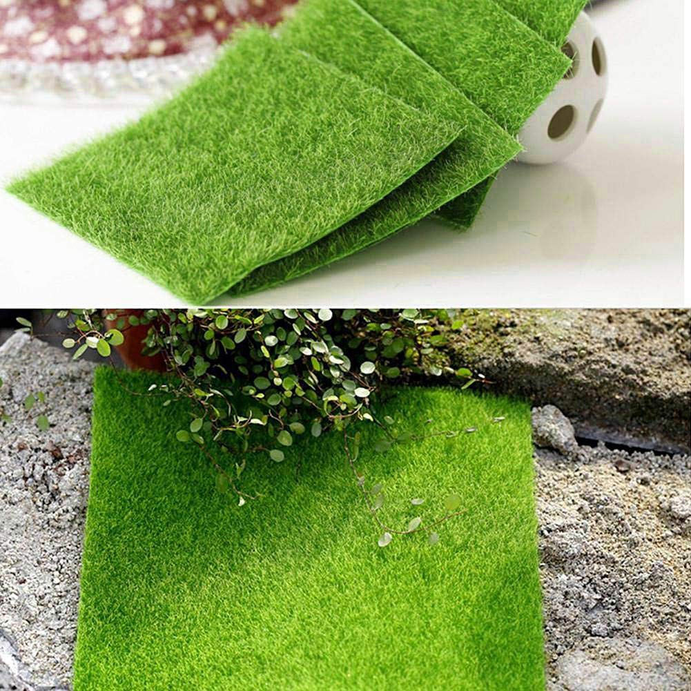 Muschio Artificiale Decorativo – 8 Quadrati 15x15 Cm, Verde, Perfetto Per Diorama, Giardini In Miniatura E Decorazioni Fai Da Te