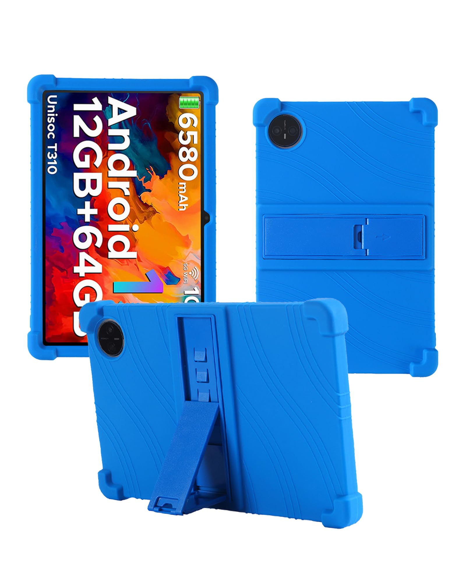 Case for DOOGEE Tab A9/DOOGEE Tab A9 Pro Android 15 Tablet 10.1 Inches，WUNIAK Shock Proof Lightweight Stand Rubber Shell Protective Cover,Kids