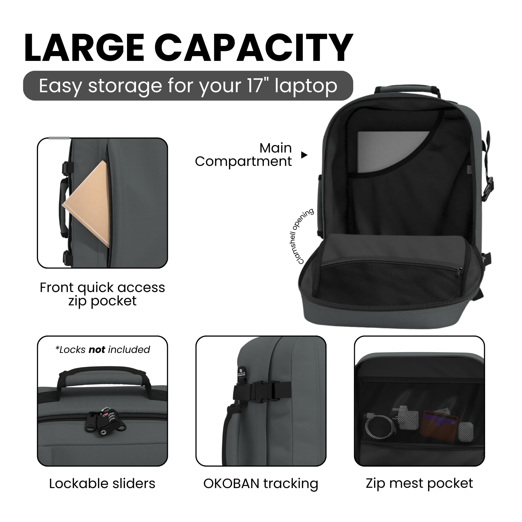 CABINZERO Classic Backpack 44l Zaino ADULTI UNISEX