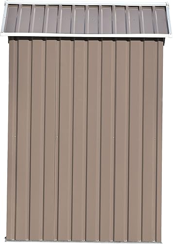 Miniatura 5 de Cobertizo de almacenamiento de 6 x 4 pies, cobertizos exteriores de metal y almacenamiento al aire libre de acero galvanizado con ventilación y