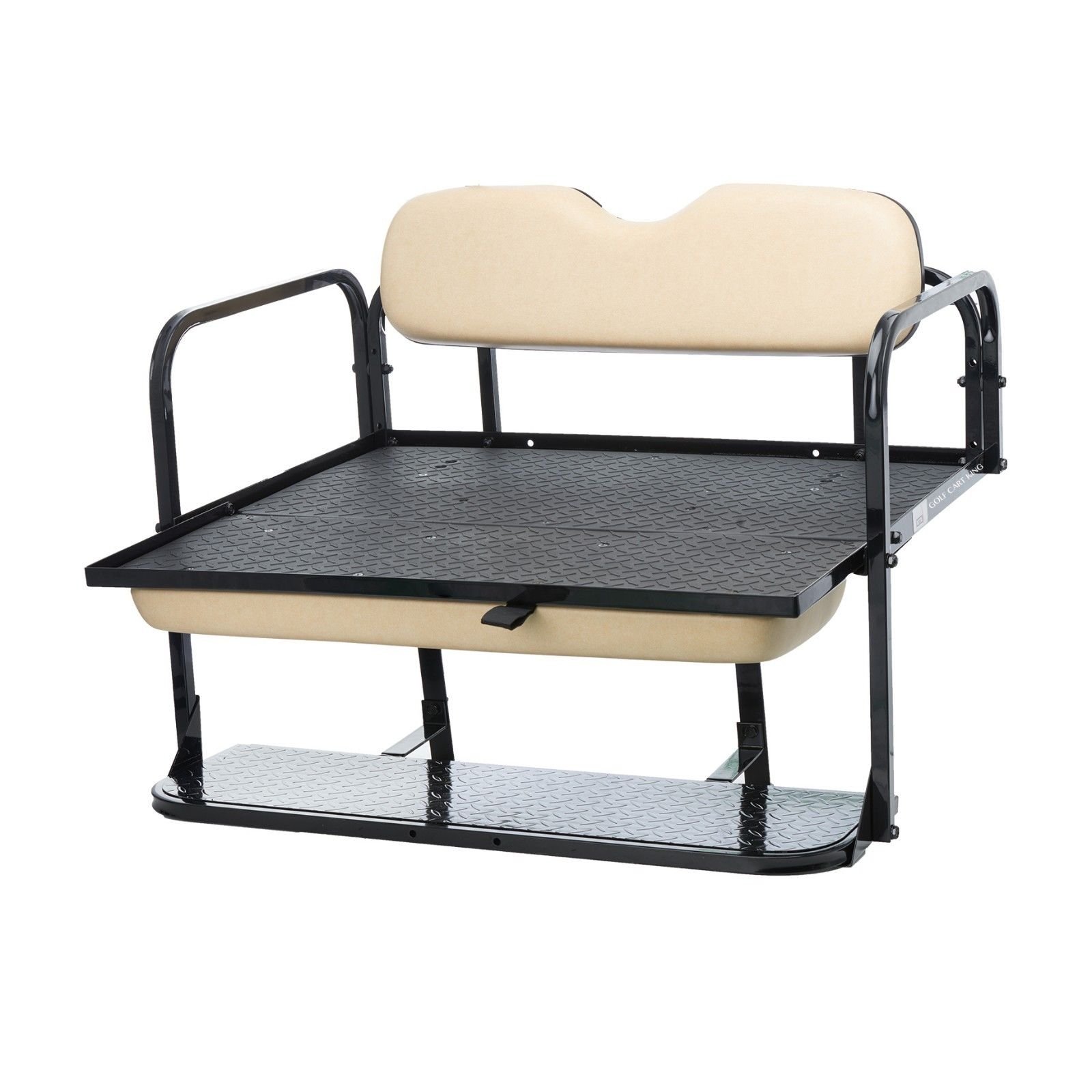 Gtw Steel Rear Flip Seat for Club Car Precedent Golf Cart - Buff