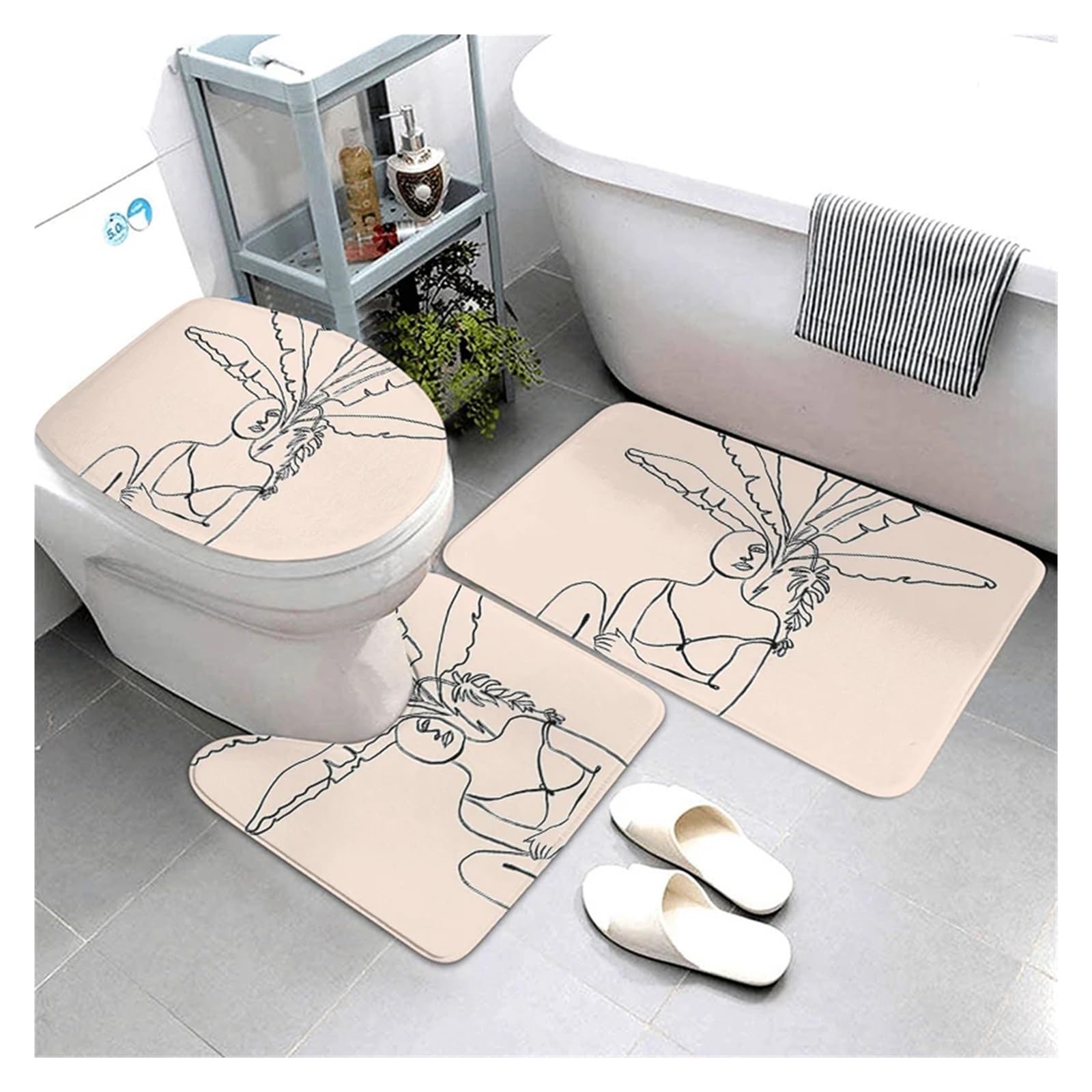 Shower Mat Bedroom Room Mat Bathtub toilet rug Anti-slip Bath Bathroom Small Rug(2208sjt-001724)