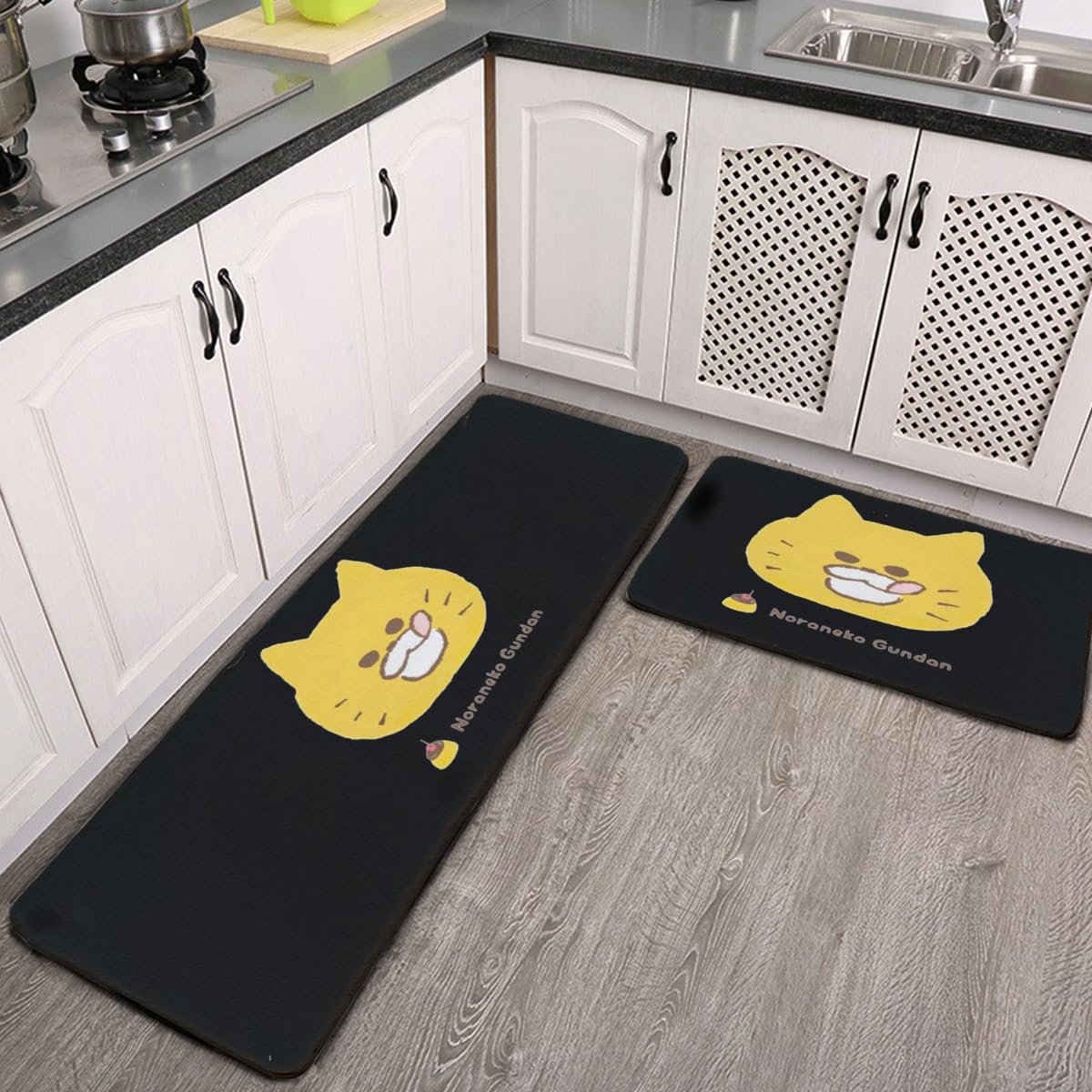 Amazon｜ノラネコぐんだん キッチンマット ぐでたま 年中使える 防ダニ