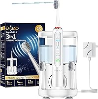 Vista 9 de Cepillo de dientes eléctrico con hilo dental combinado en uno, cepillo de dientes profesional para limpieza de dientes y hilo dental, eliminación