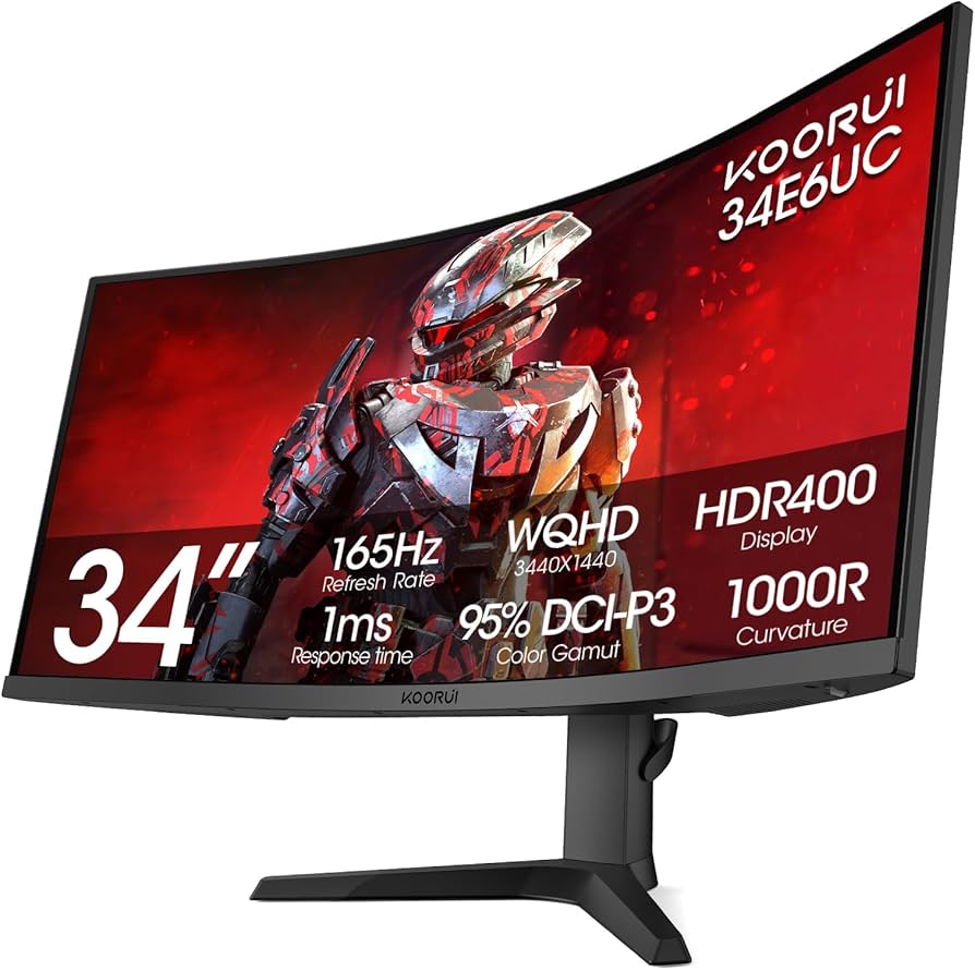 Amazon.com: KOORUI 34-inch Ultrawide Curved WQHD 3440×1440 Gaming